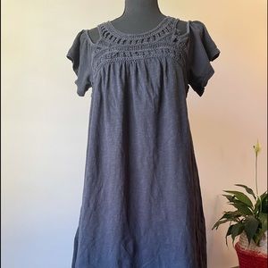 Casual crochet dress.